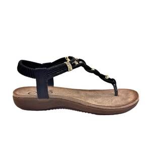 NEW EXE women's 009 flat wedge sandal in black